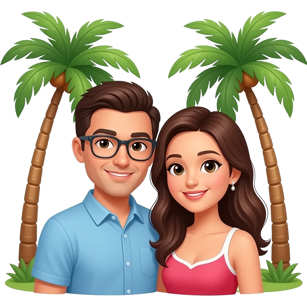 Liebe unter Palmen emoji