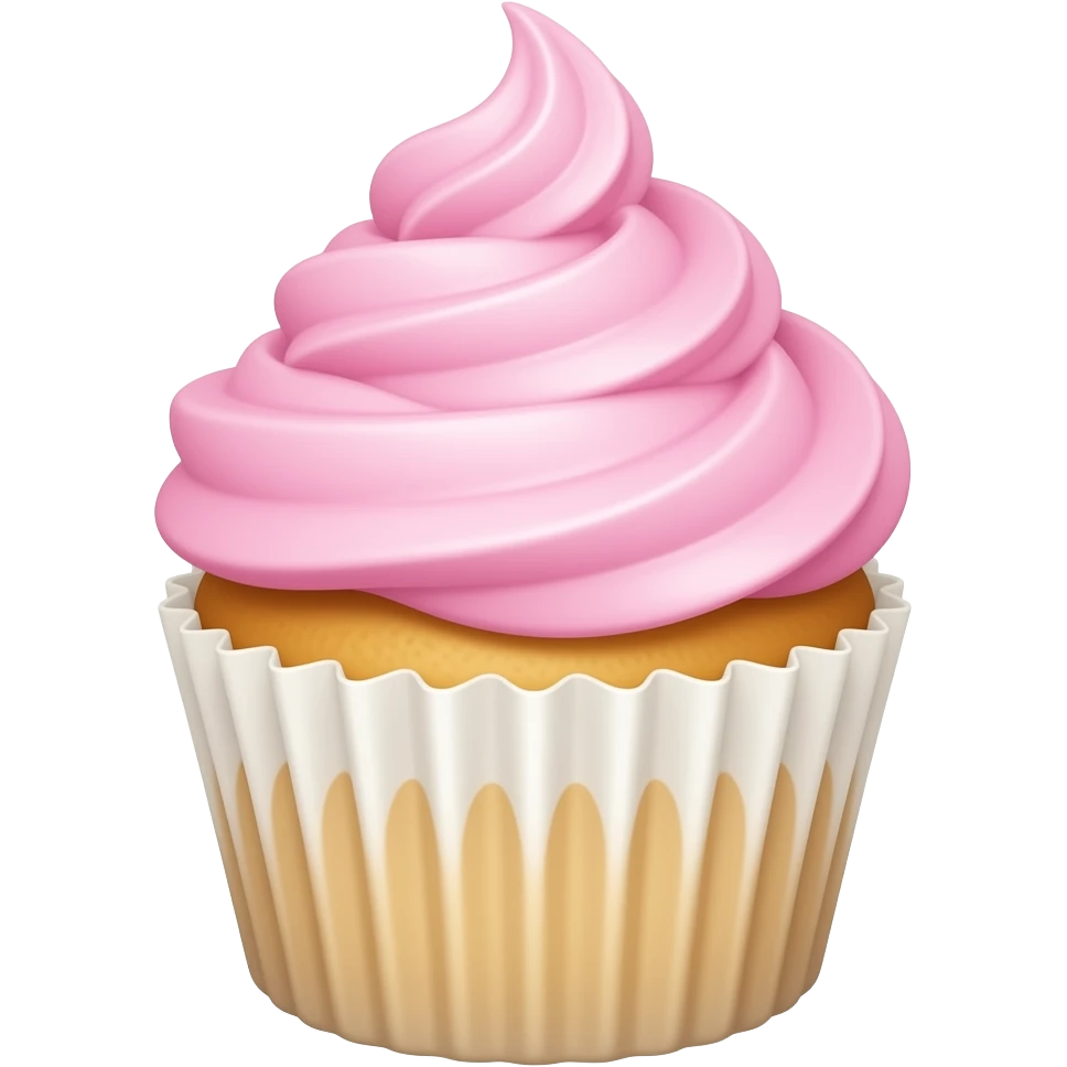 Cupcake with pink icing emoji