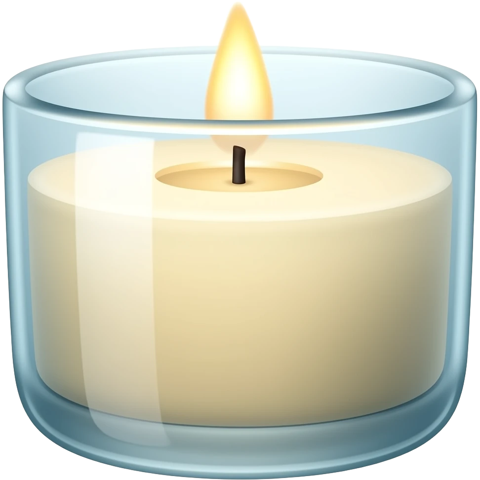 relax glass candle emoji