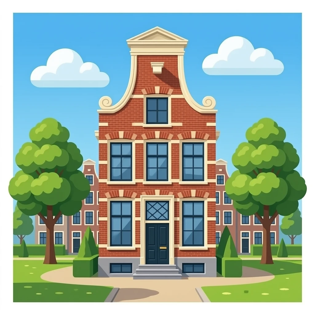 old house from 17s century in amsterdam emoji