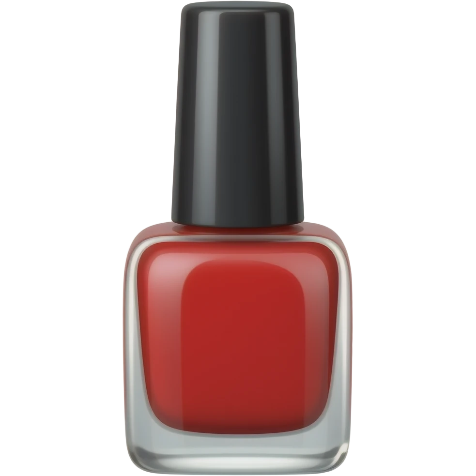 vibrant red nail polish bottle emoji