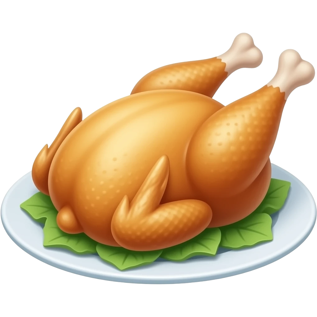 Pollo en un plato emoji