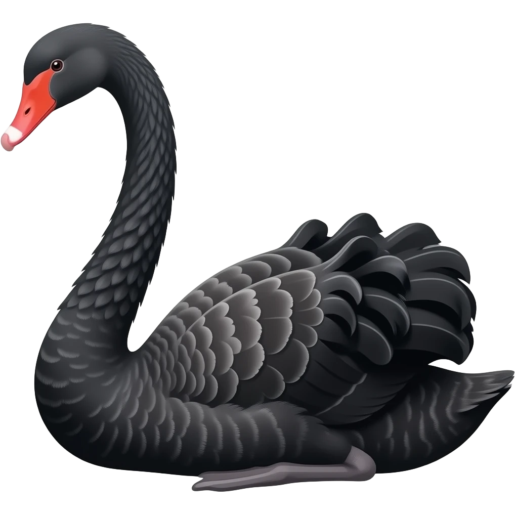 Black swan emoji generator 🦢 black color emoji