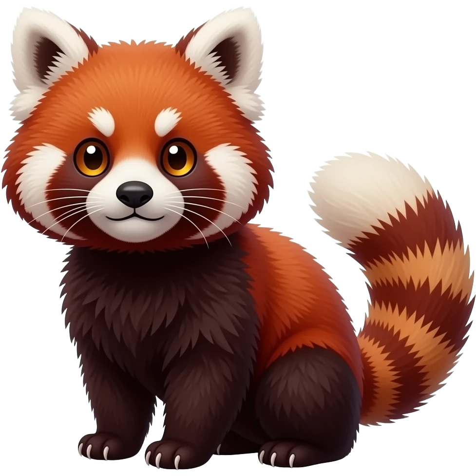 Dark Brownish red soft natural realistic romantic vintage antique divine beautiful elegant pretty precious cute young youthful Fakémon-Pokémon-alien-opossum-genet-civet-red-panda-feline-rodent-hybrid-creature (full body) emoji