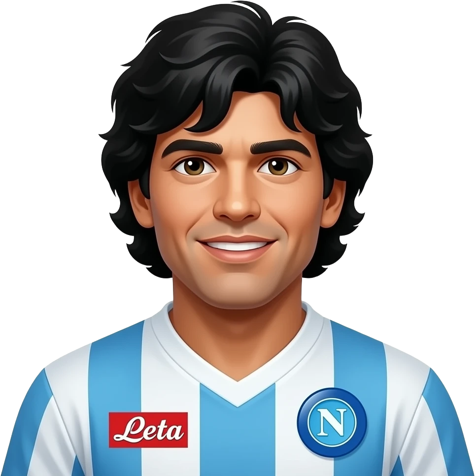 Maradona maillot Napoli numéro 10 emoji
