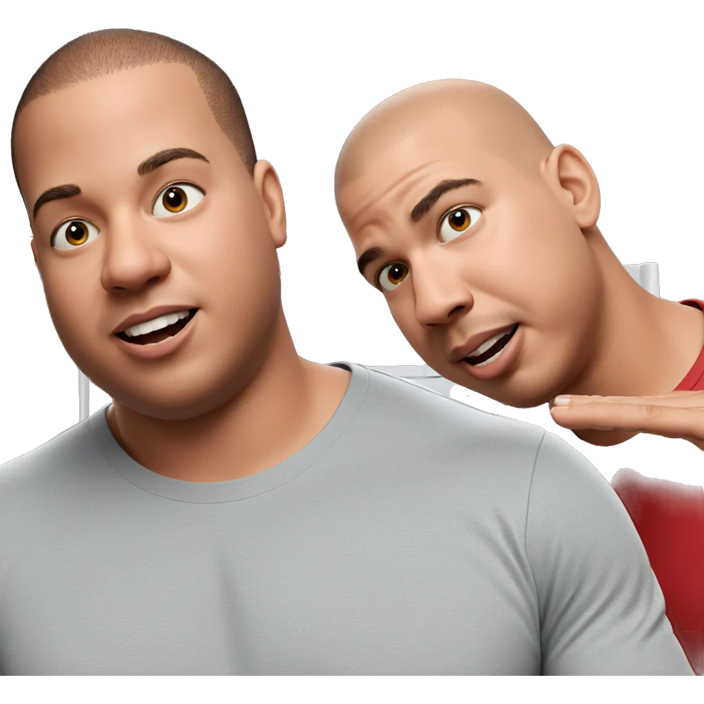bald boys with beards meme emoji