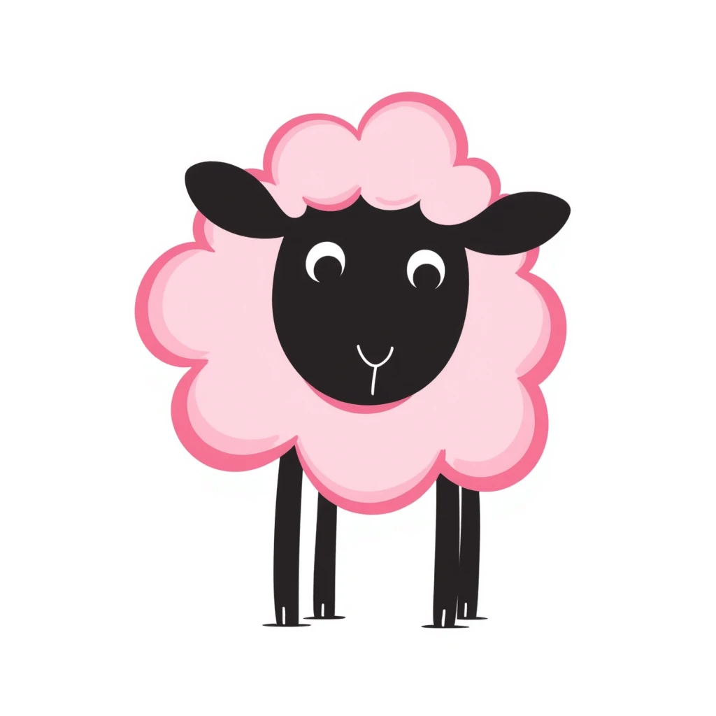 pink sheep emoji