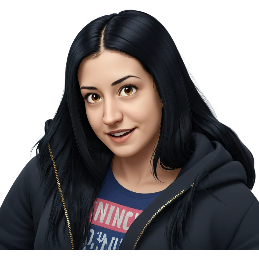 girl with long black hair emoji