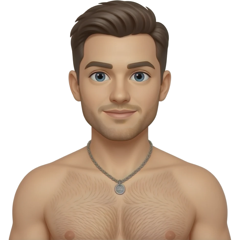 Naked guy with big dick emoji