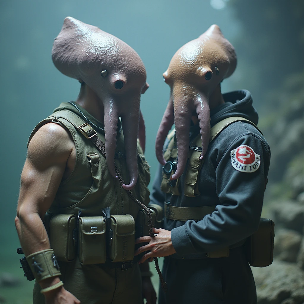 realistic photorealistic squid game guard and player together emoji