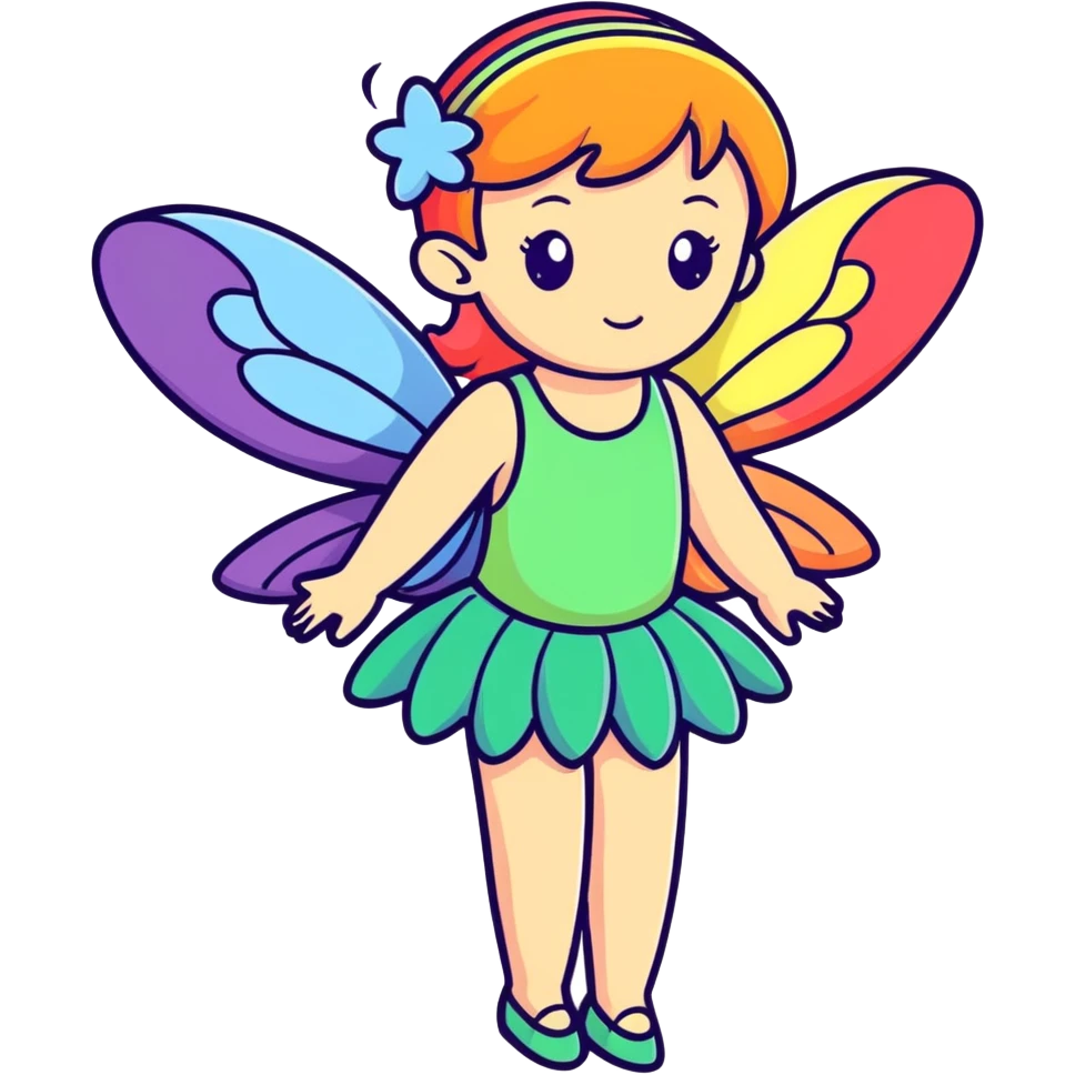 A Fairy with Rainbow Wings emoji