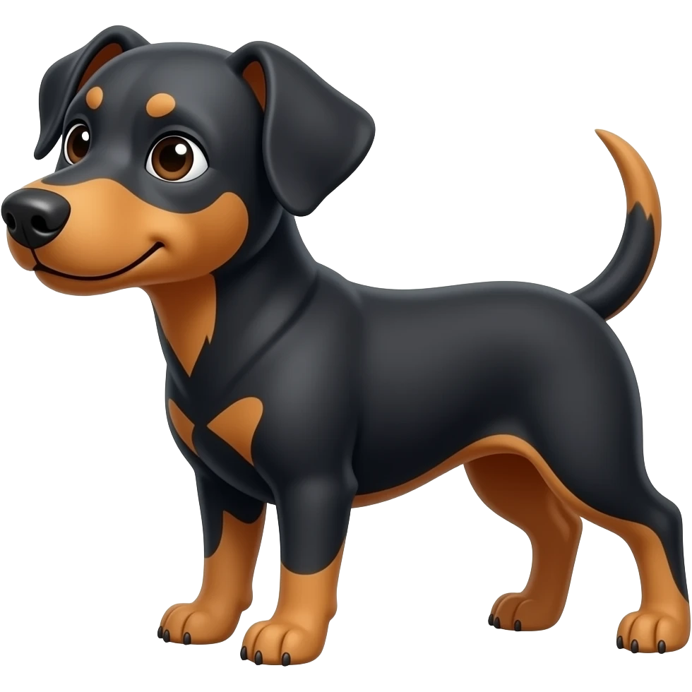 Собака черная маленькая emoji