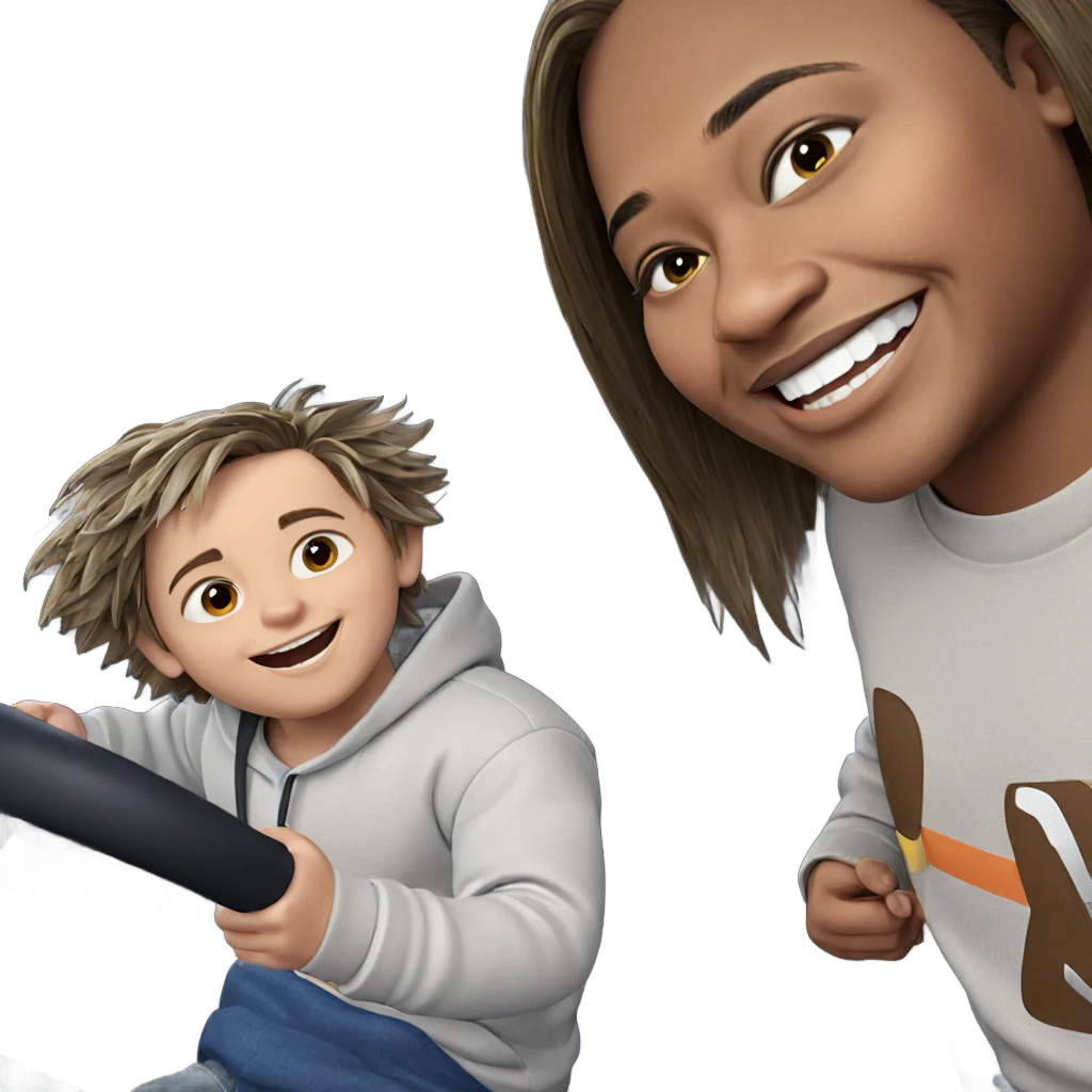 happy boy in car interior emoji