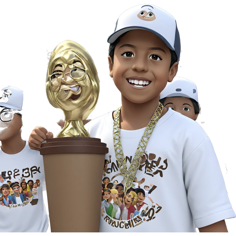 boys smiling in outdoor crowd emoji