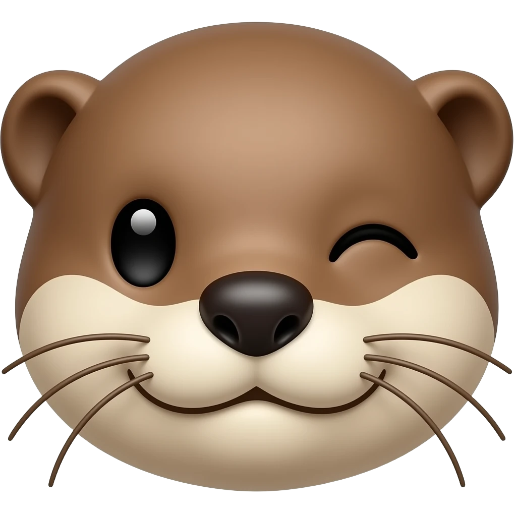 tête loutre+clin d'oeil emoji