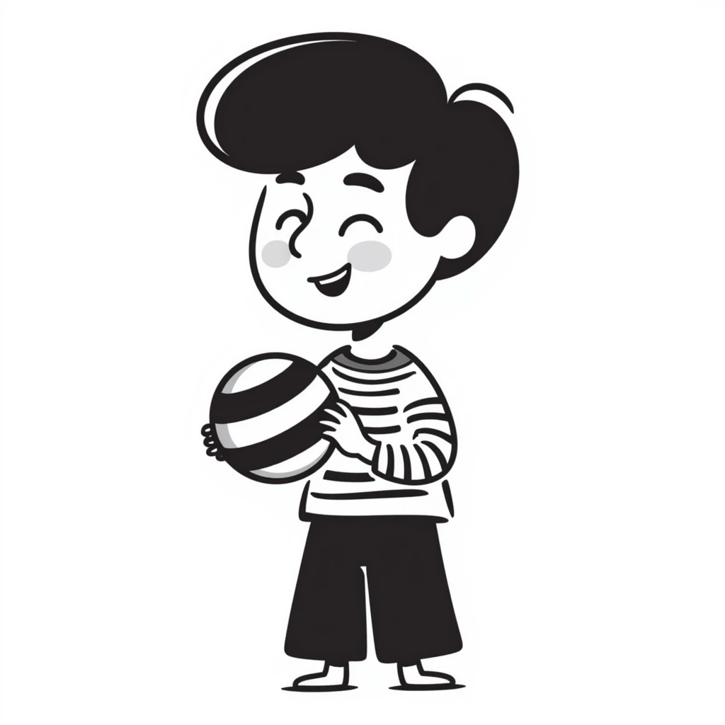 boy, hand drawn doodle style emoji