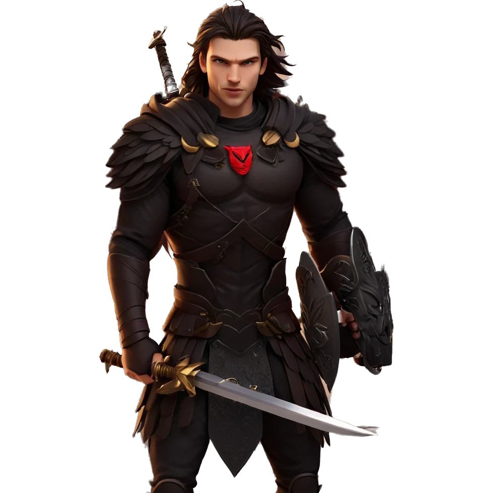 warrior with wings and sword emoji