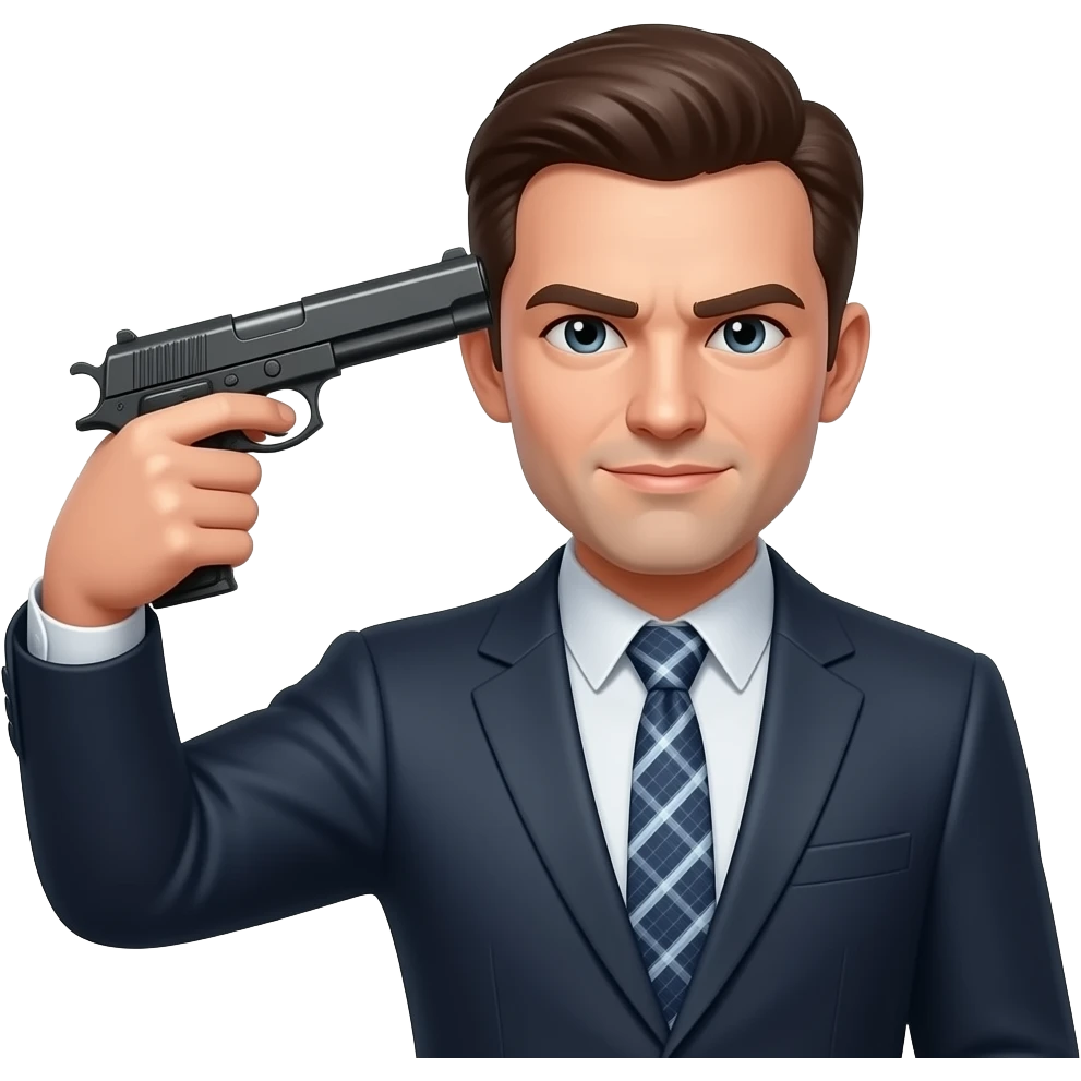 Пистолет у головы emoji