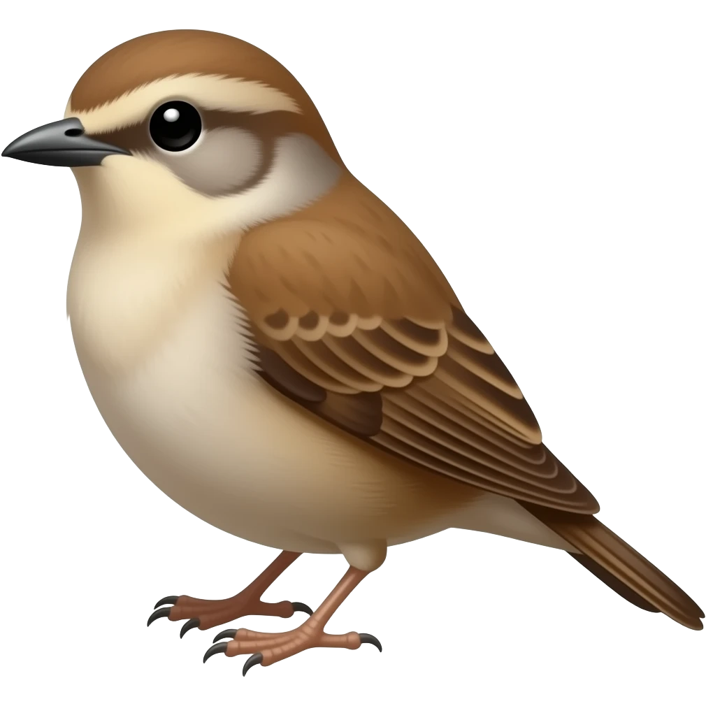 un pajararo pequeño de color solo marrom emoji