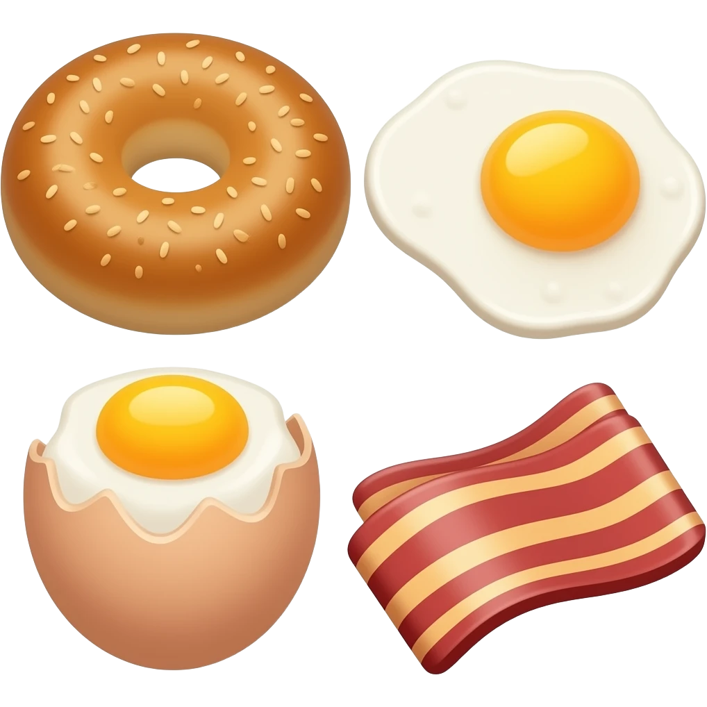 bagel eggs and bacon emoji