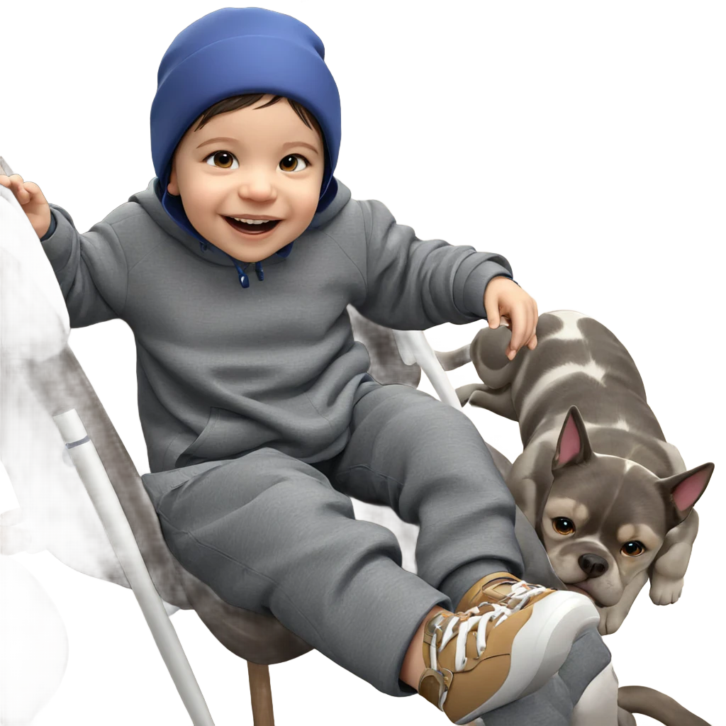 girl with dog in hat emoji