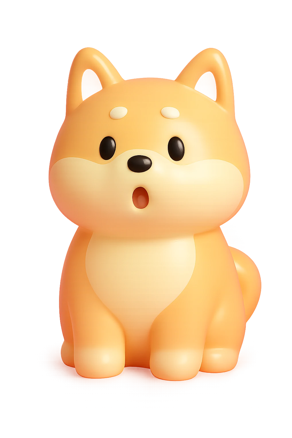 shiba inu, surprised emoji