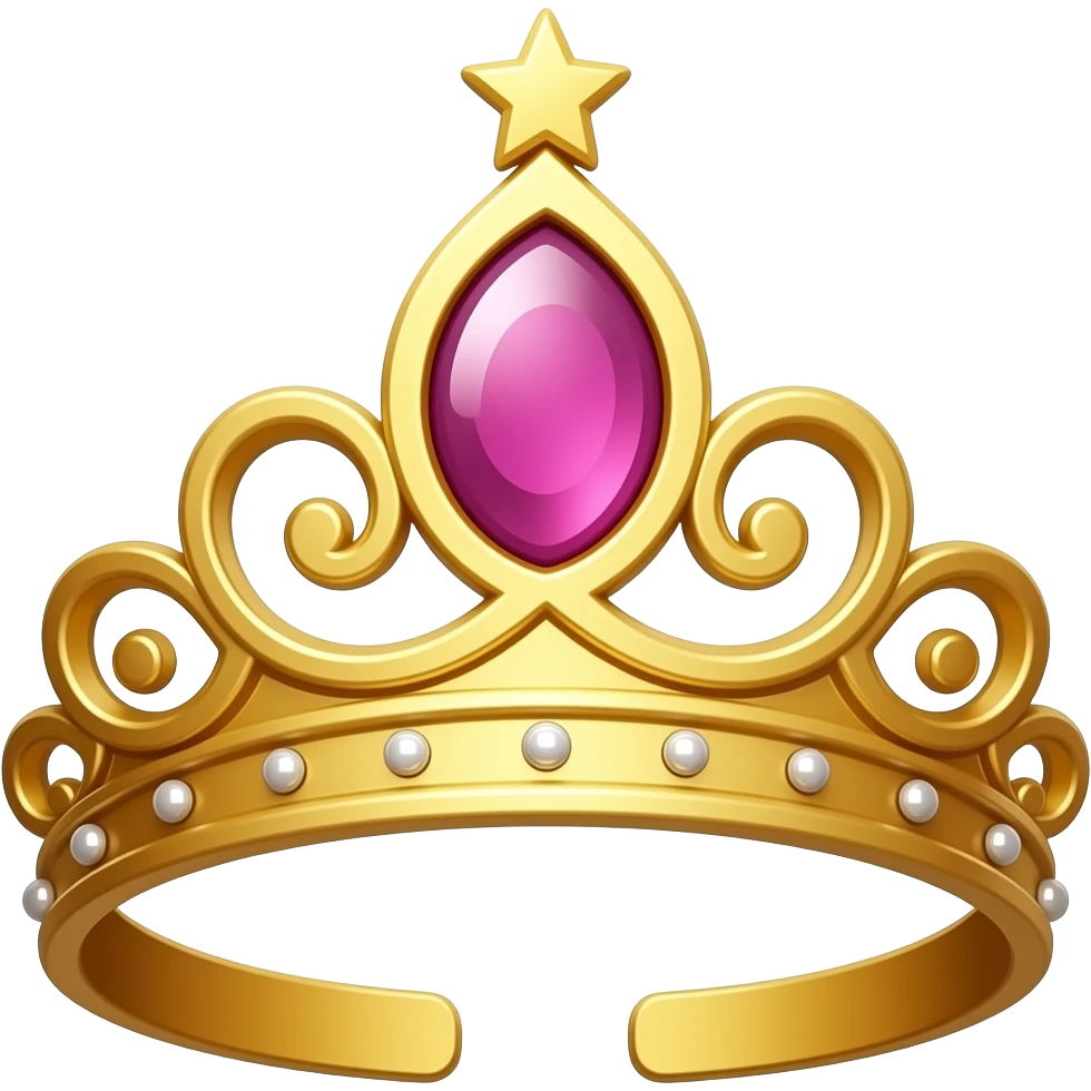 Gold and pink tiara emoji