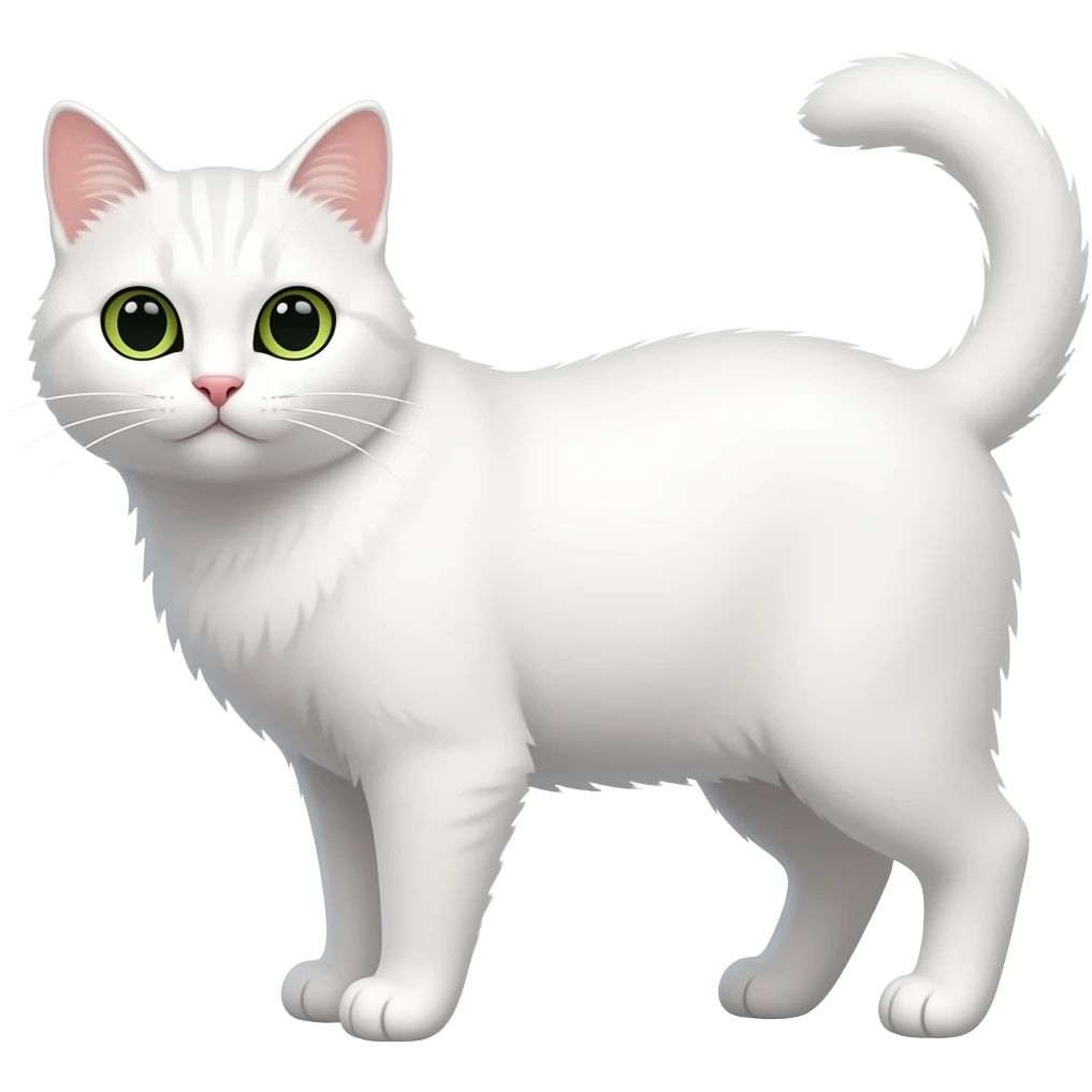 Gato branco com pinta pretas pequenas emoji