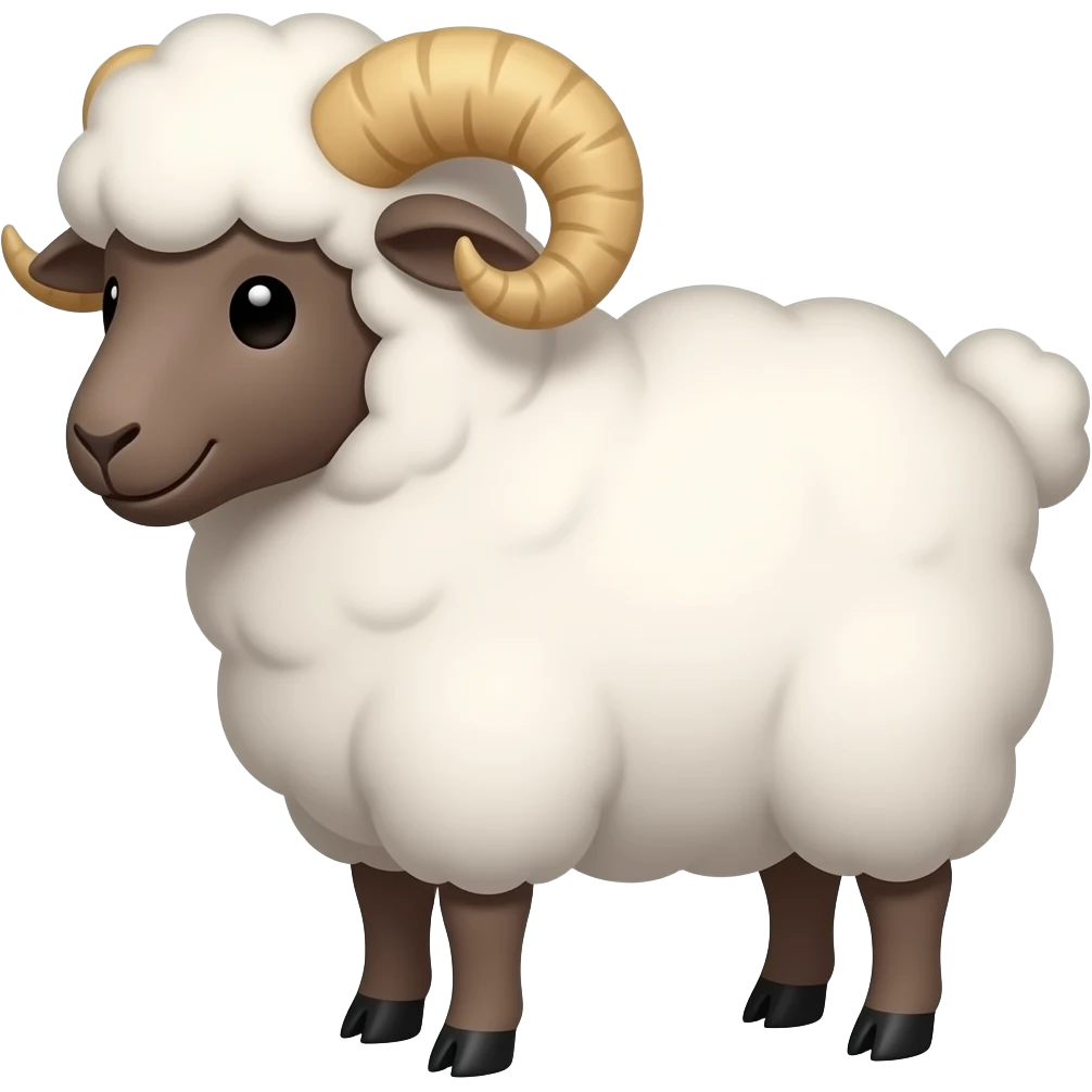 Handwriting shepp cartoon emoji