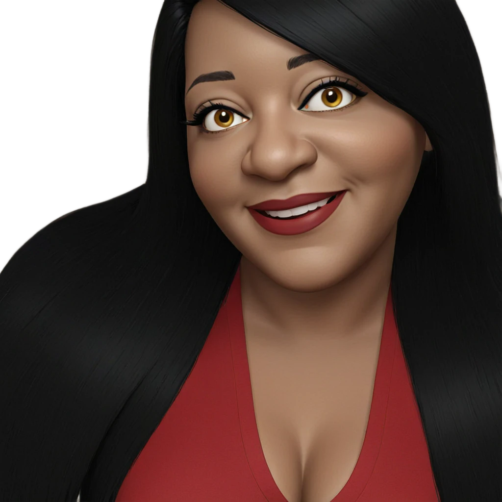 smiling girl with black hair emoji