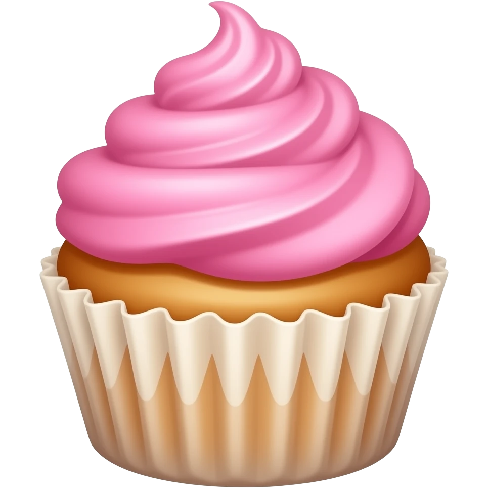 Cupcake with pink icing emoji
