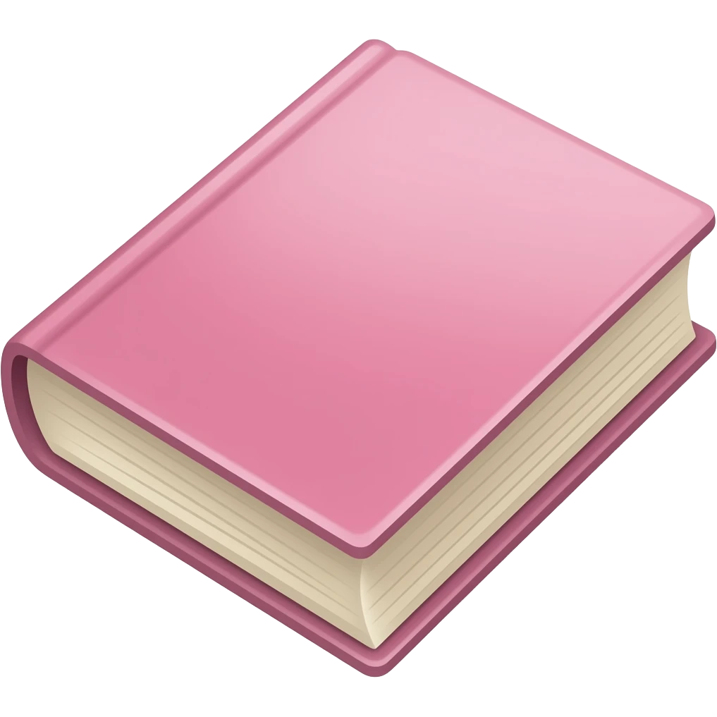 Estilo de emoji IOS - Bíblia cor rosa claro emoji