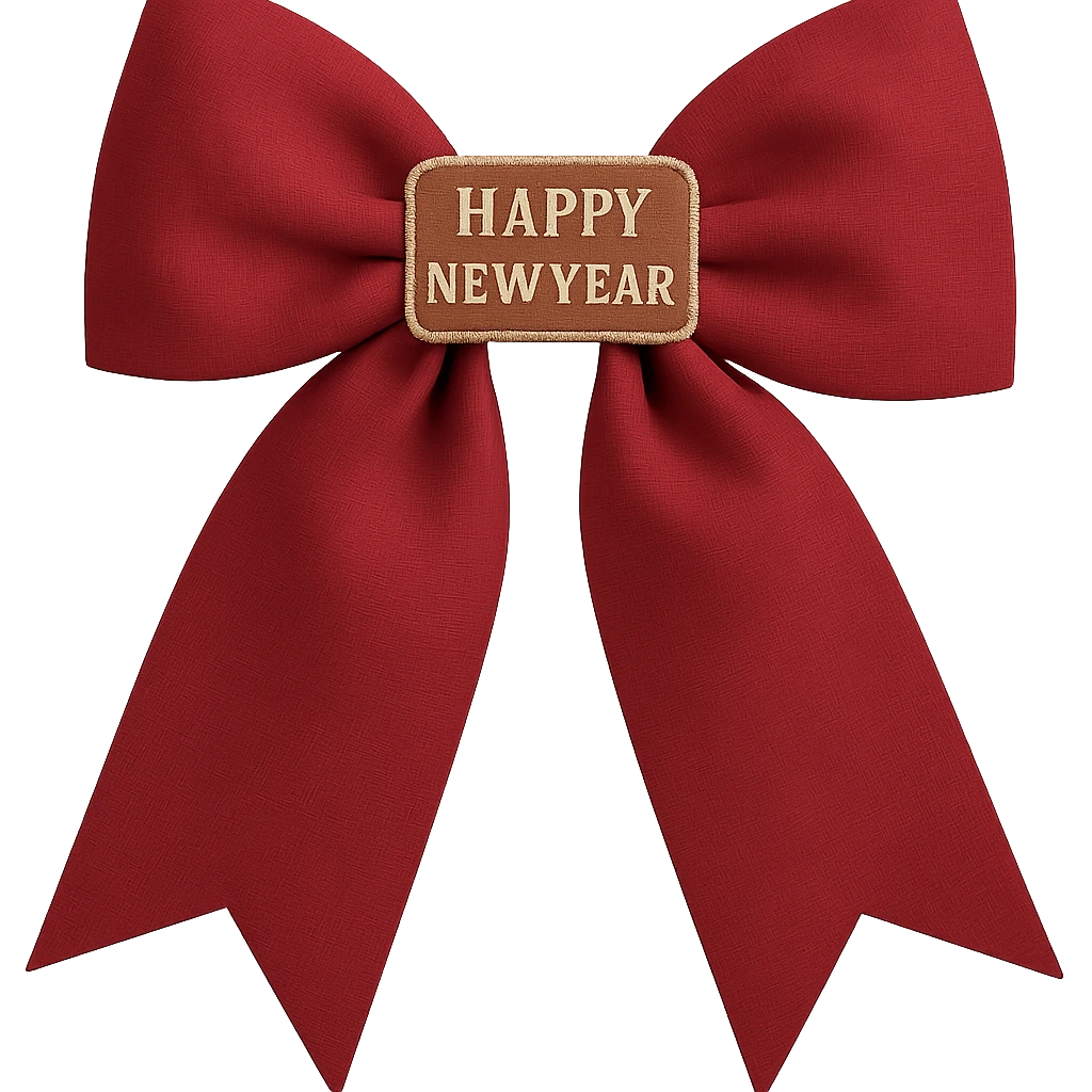 New year bow, remove background emoji