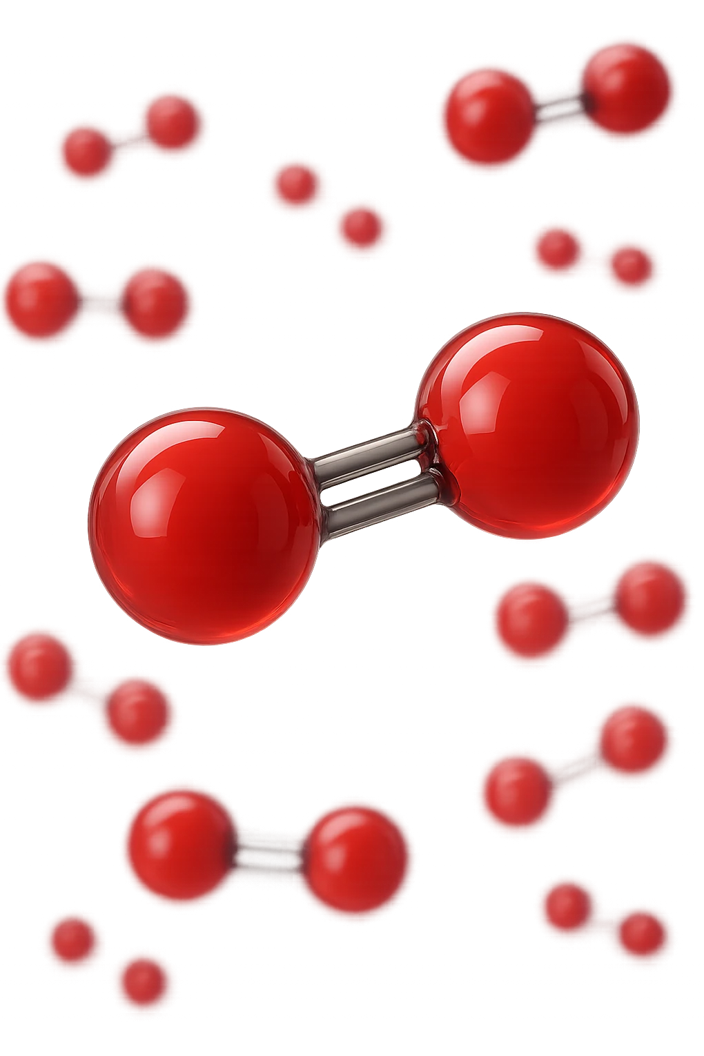 molecole di ossigeno che volano realistiche emoji