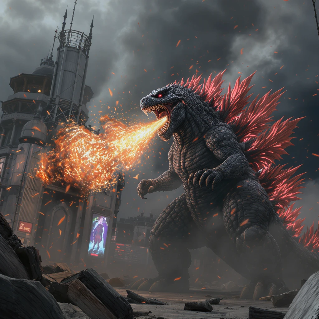 godzilla attackig ny emoji