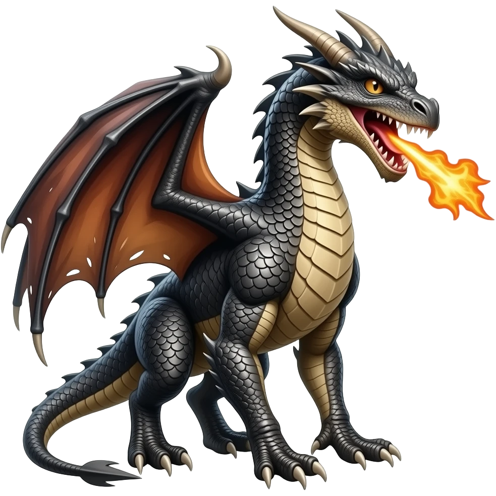 A dragon of game of thrones emoji with more details emoji