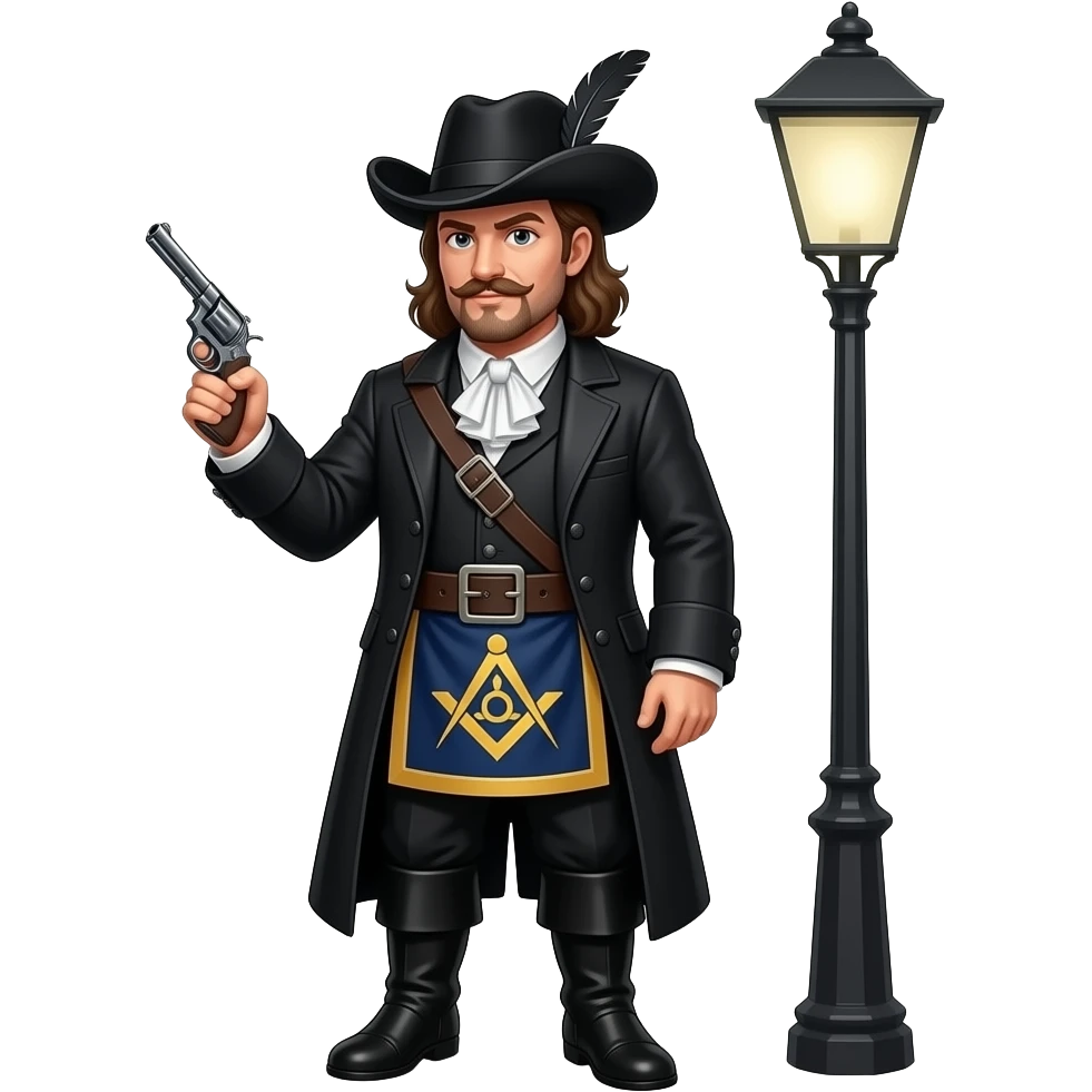 Freemason dressed as a highway man emoji