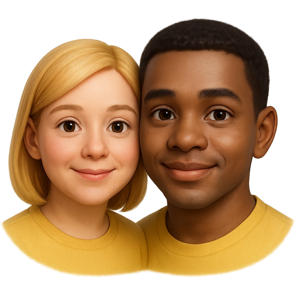 emoji stile iphone di relazione tra due persone, iperrealistico 4k emoji