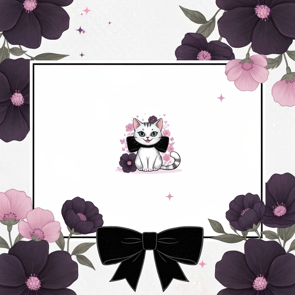goth banner, cute, expressive, minimal, no text emoji