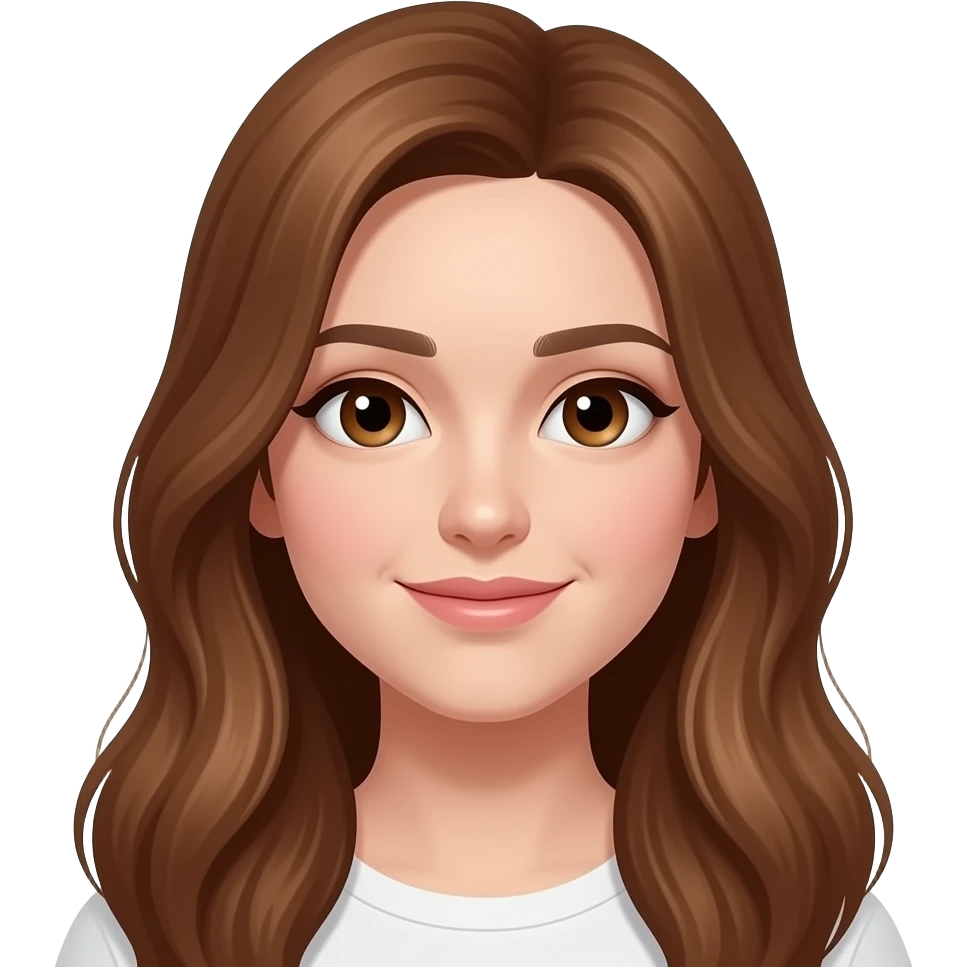 cheveux chatin long yeux brun gros faux fils full face emoji