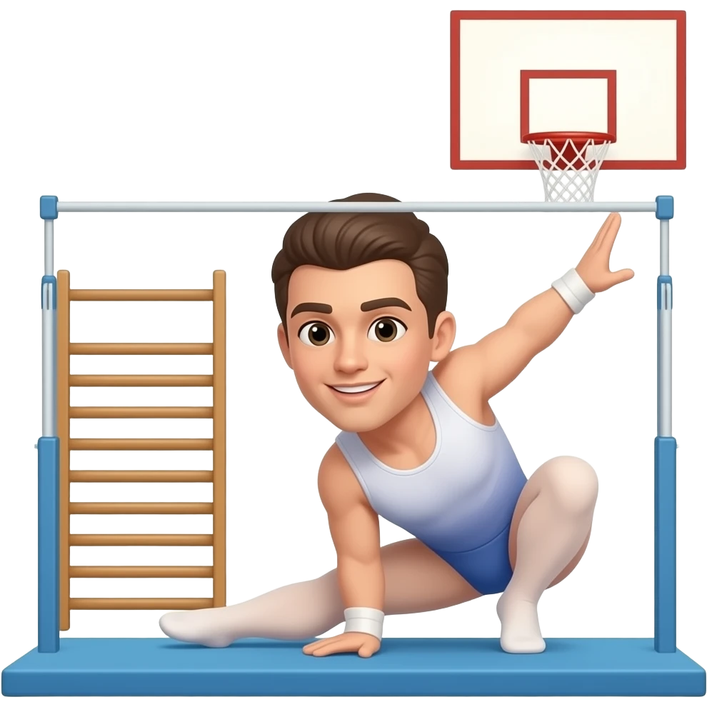 eine turnerin turnt in einer turnhalle emoji