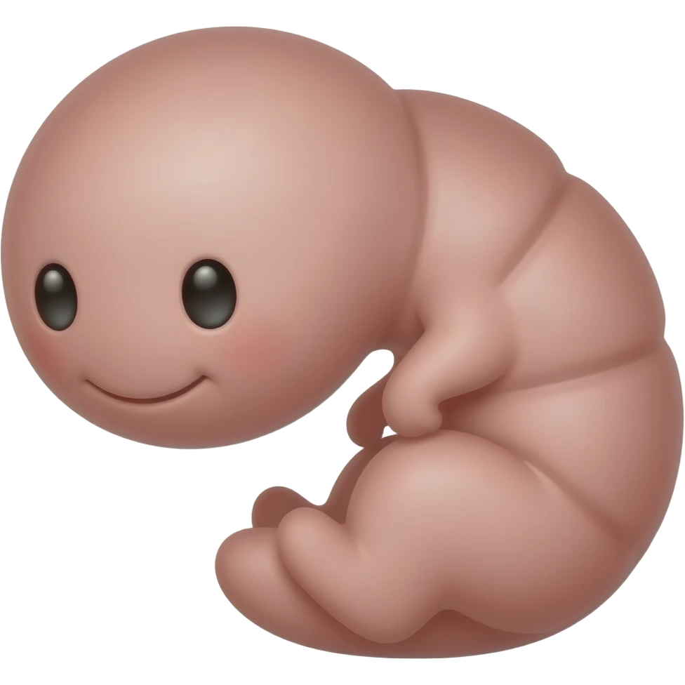Happy worm fetus emoji