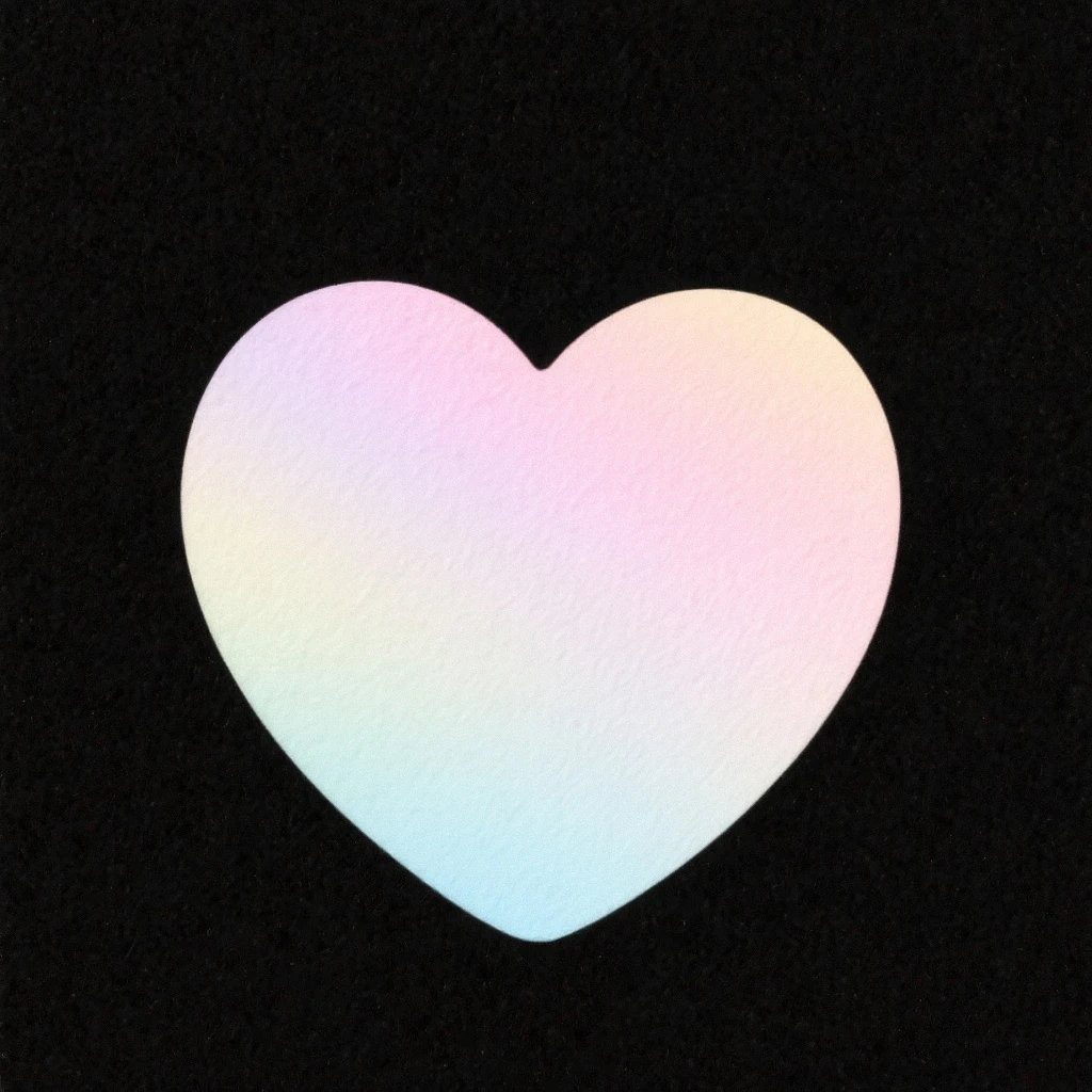 heart with a soft pastel ombre emoji