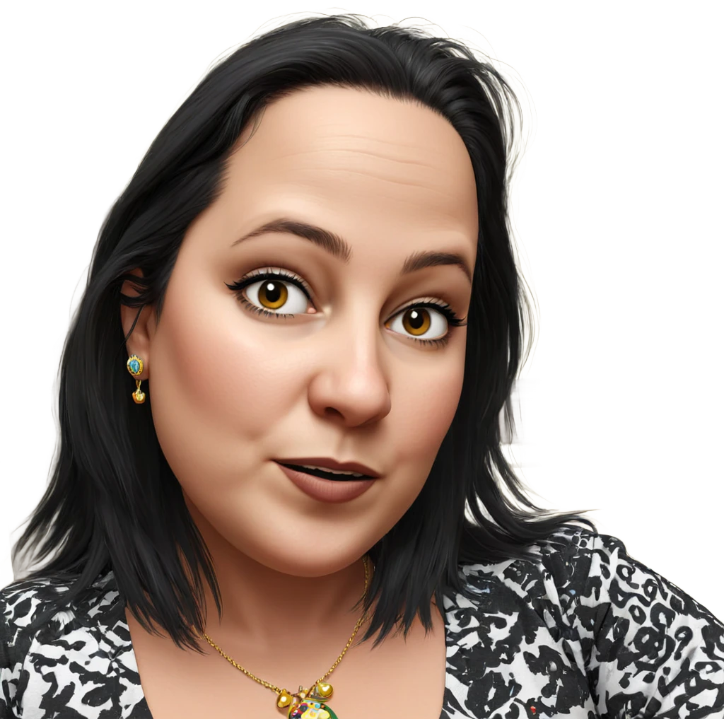 girl with black hair and jewelry emoji