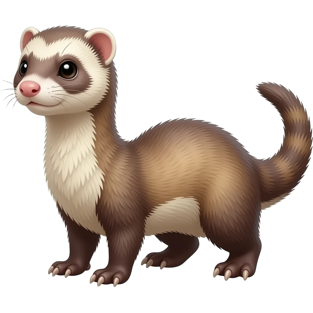 Ferret mixed with dinosaur emoji