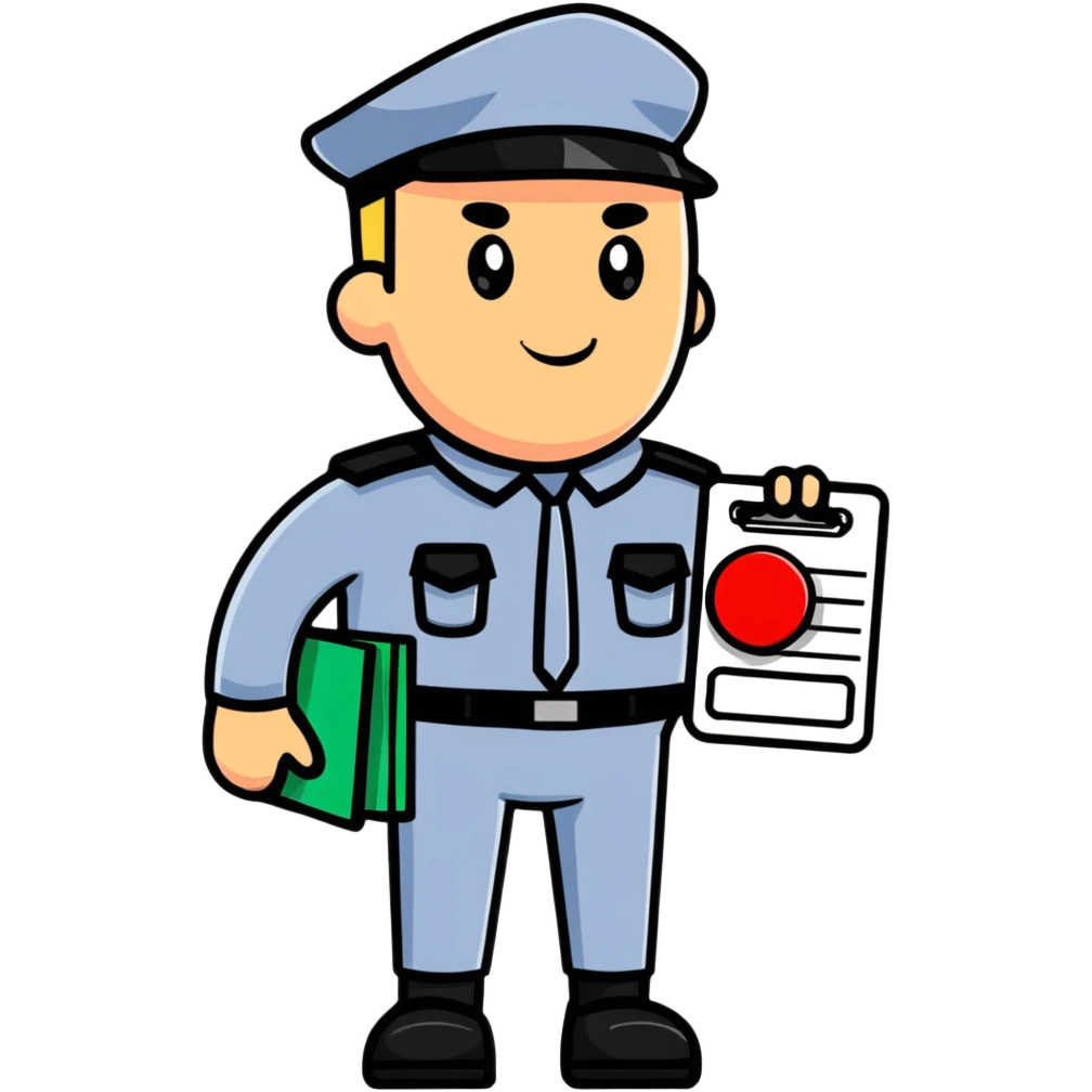 security guard with price label emoji