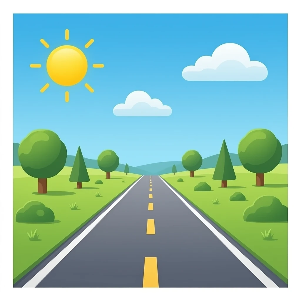 Horizontal road path emoji