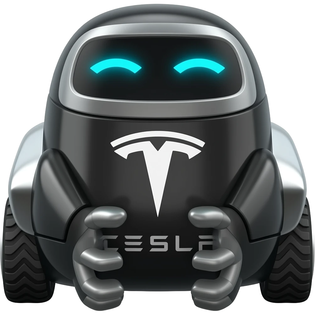 black tesla delivery robot emoji