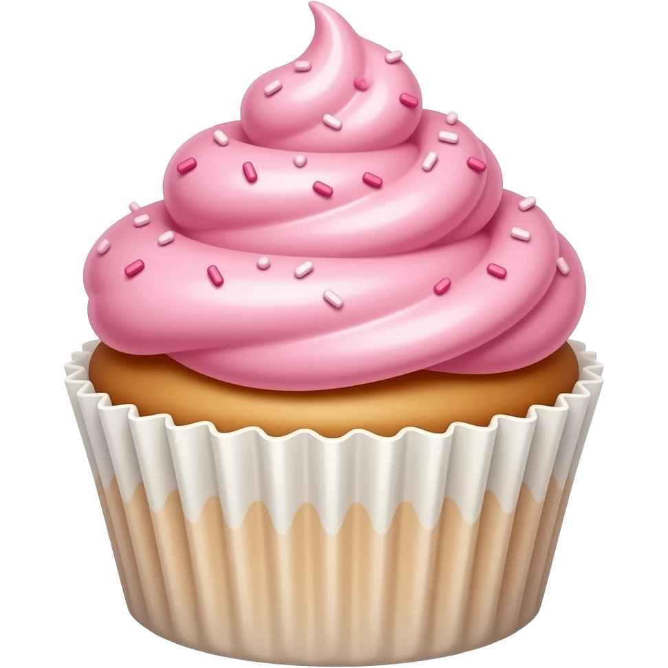 Cupcake with pink icing emoji