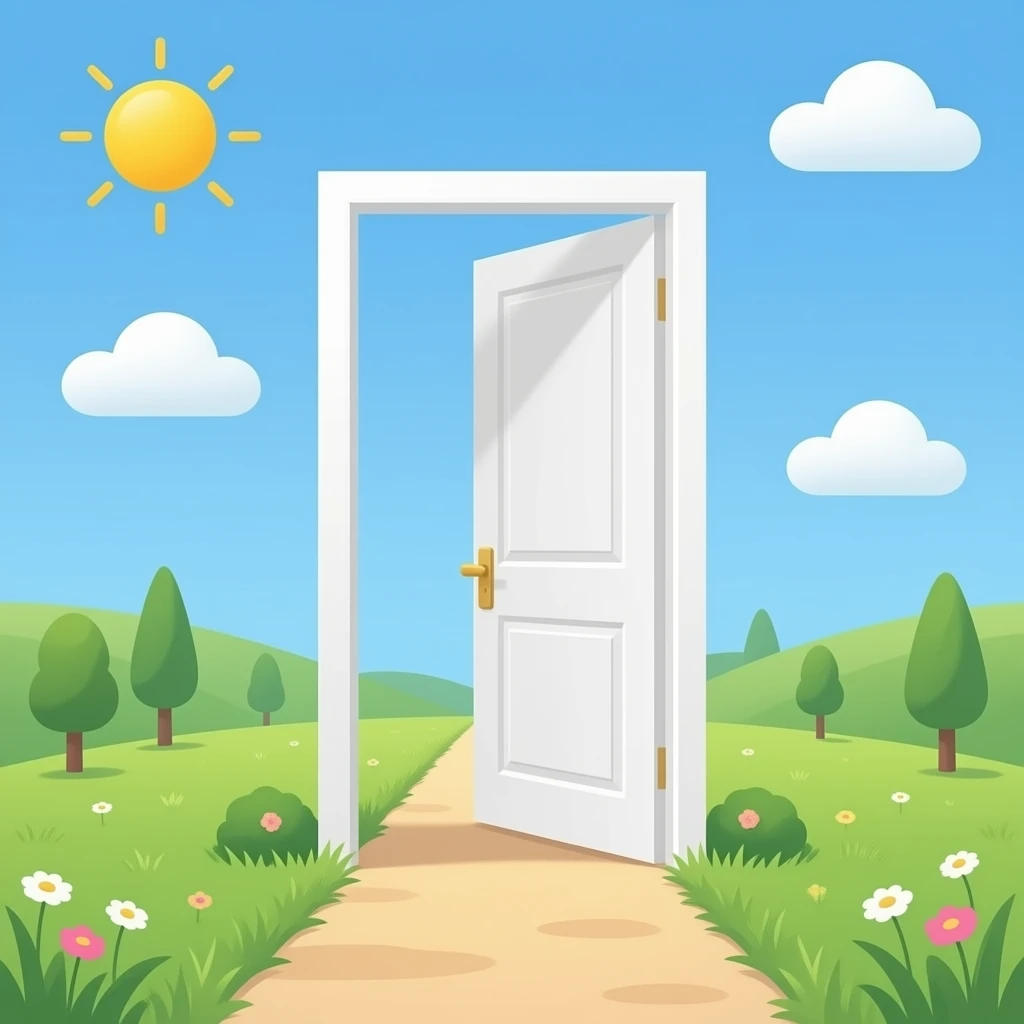 puerta abriendose pero sin ninguna persona emoji